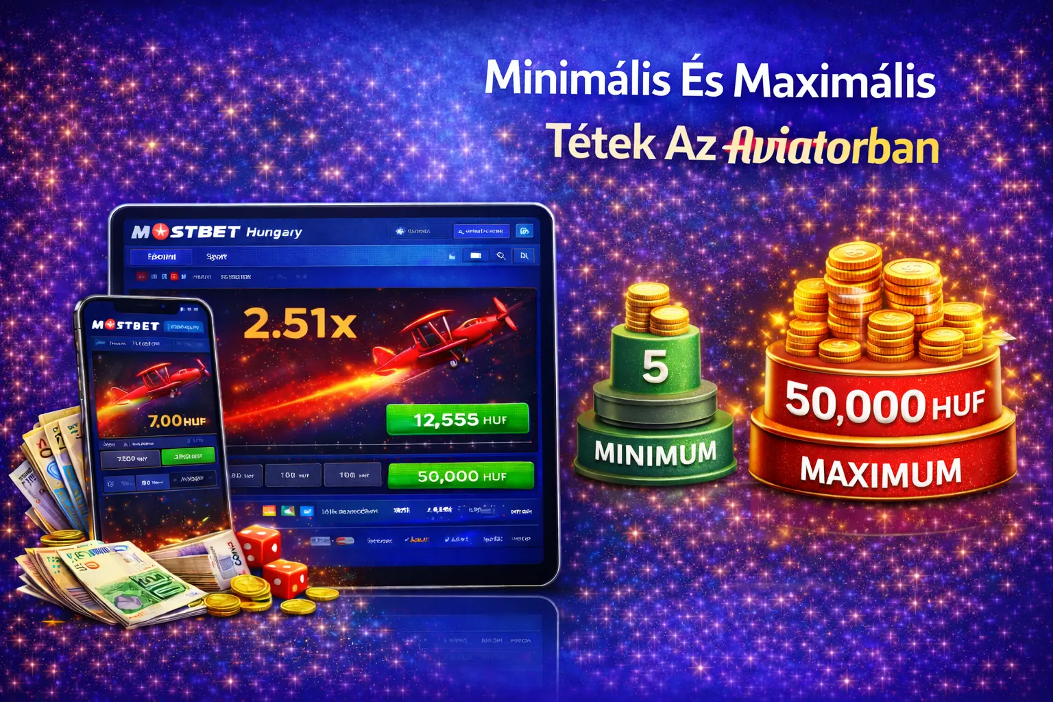 Mostbet Aviator minimális és maximális fogadási összeg